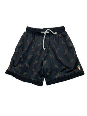 Anwar Carrots Men's Stretch Waist Athletic Shorts Black Carrots All Over • Small